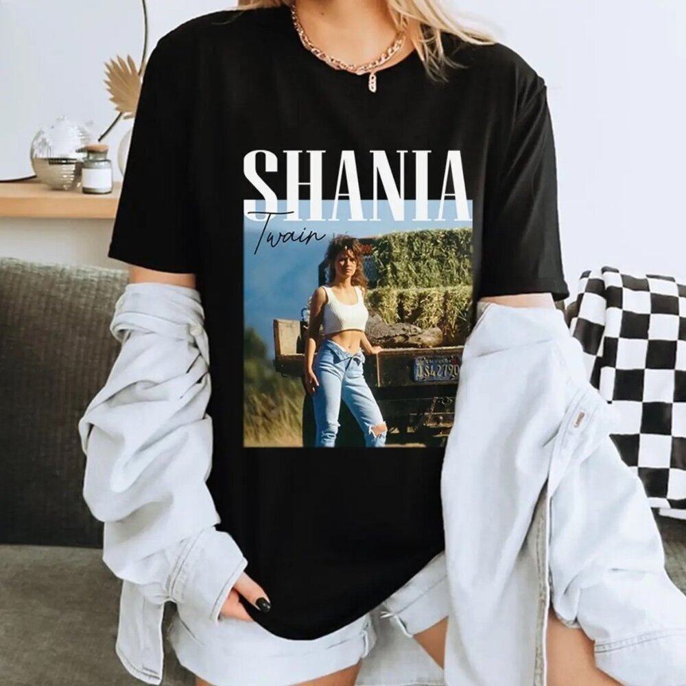 Shania Twain Any Man Of Mine 90s Graphic T-Shirt Country Music Fan Gift Tee 159
